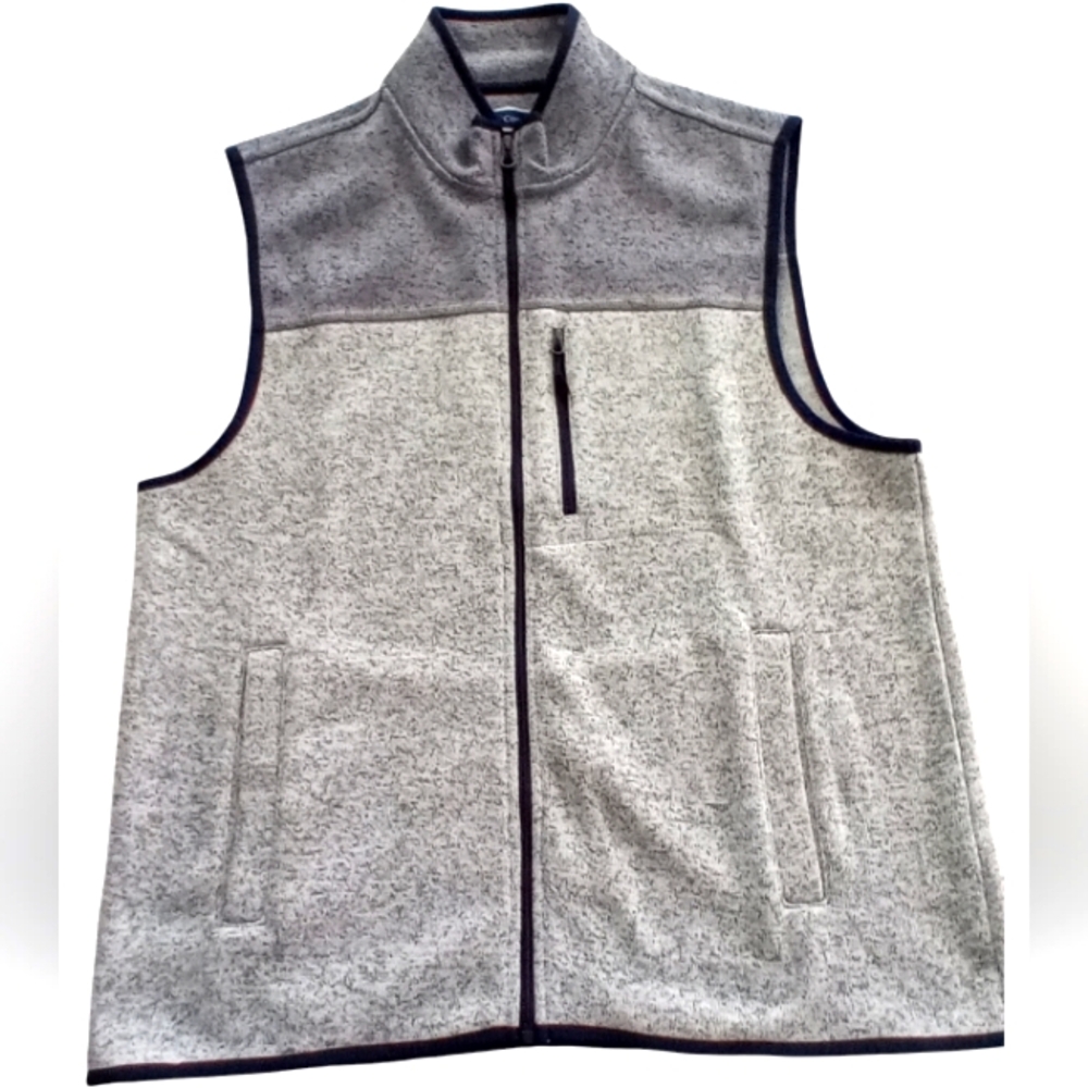 NWT Club Room Navy Blue & Gray Men's Lightweight Full Zipper Vest Size XL - Picture 1 of 7